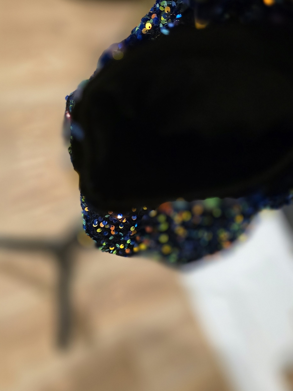 Black Multicolor Sequin Long Sleeve Mini Dress - Picture 13 of 15